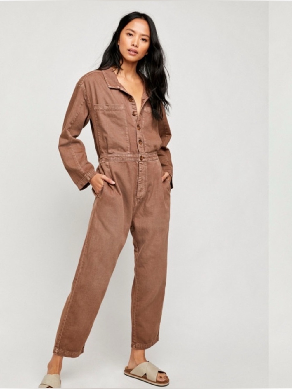 We The Free Madrid Denim Coveralls Boiler Suit Jumpsuit Small
